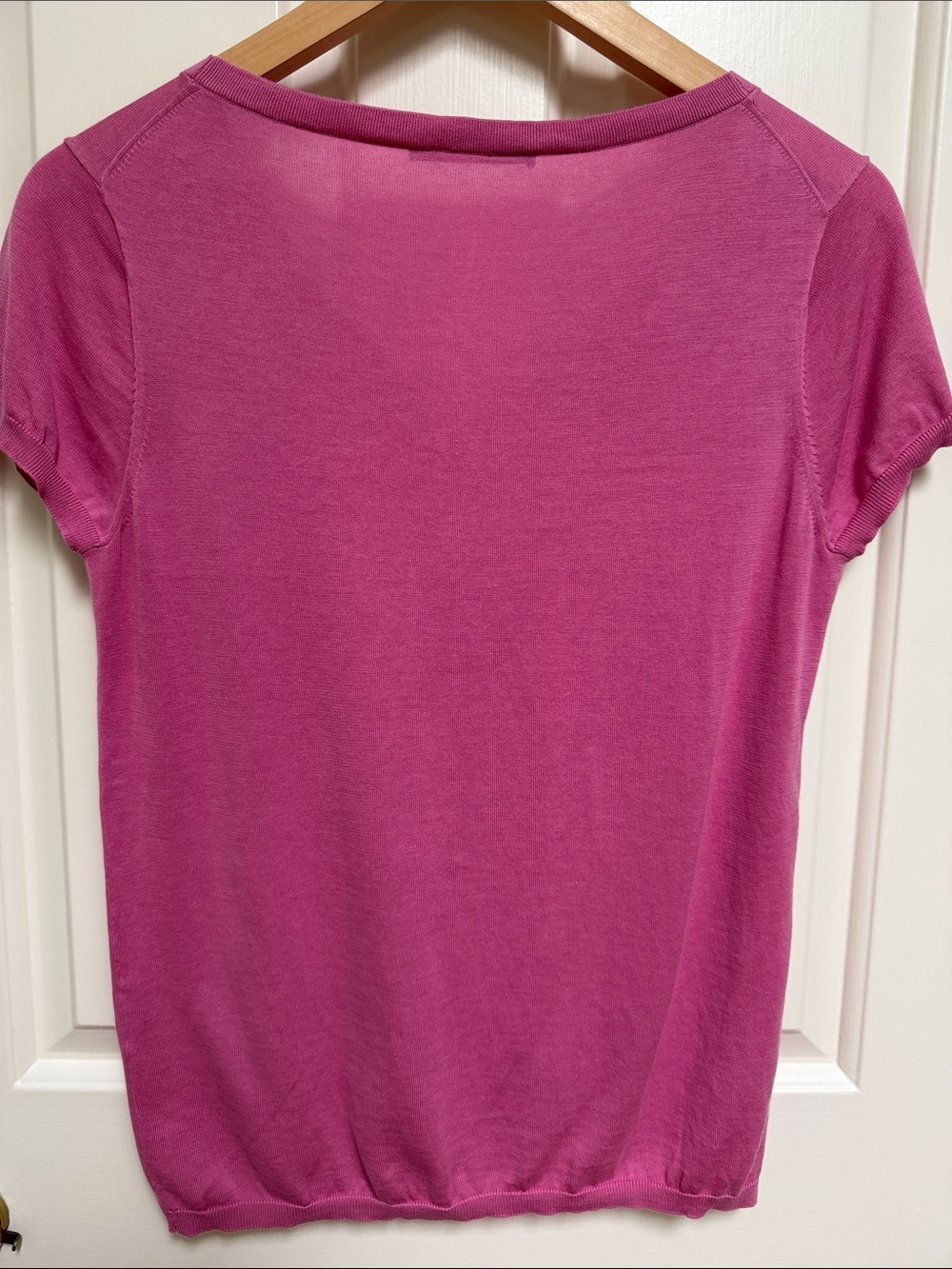 BOSS sz L (fits small, like a M) pink knit 100% cotton sweater sm.chest pocket - Picture 4 of 8